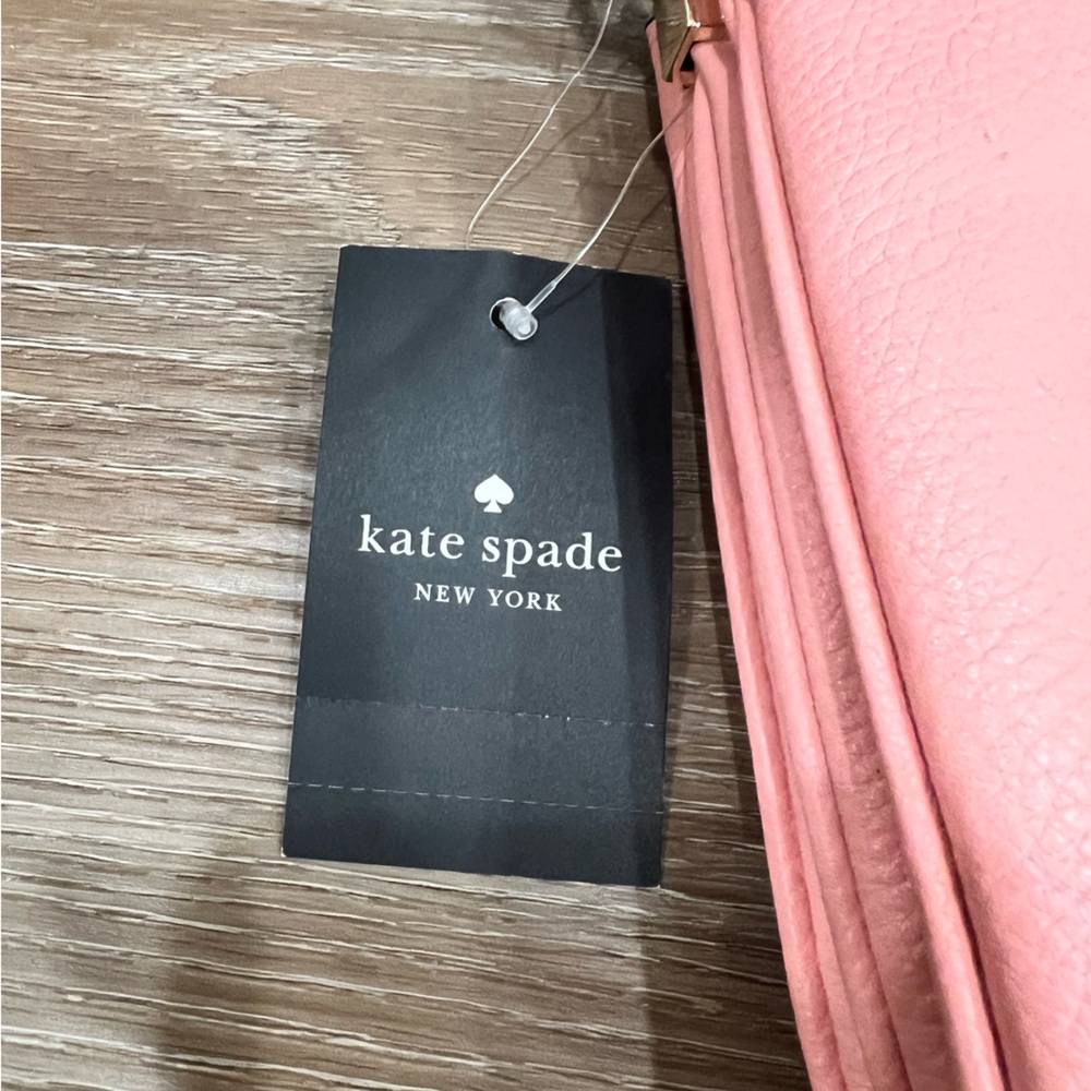 Kate Spade Leila Triple Gusset Crossbody Bag Peachy Rose Pink - Picture 6 of 12